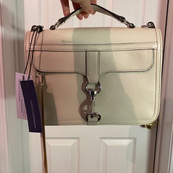 New!! Rebecca Minkoff White Leather Bag - Picture 1 of 1